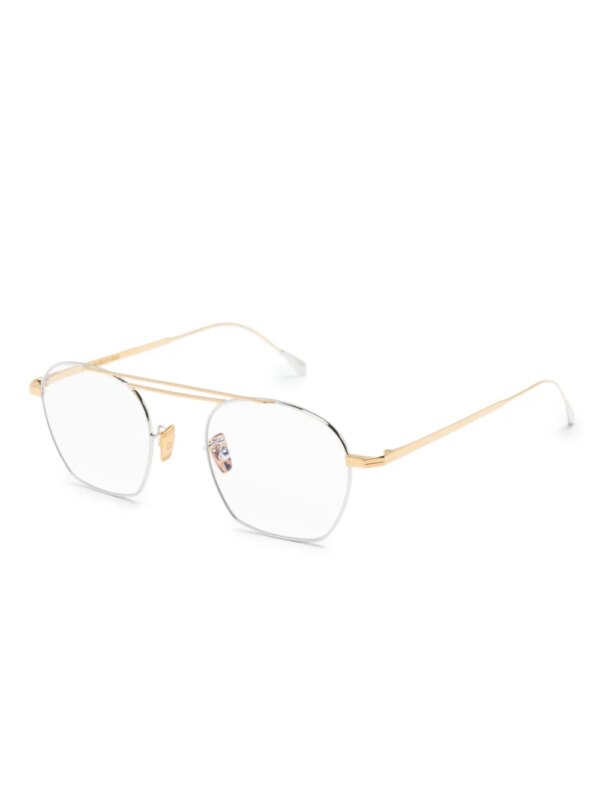 Cutler & Gross 0004 zonnebril met piloten montuur - Goud