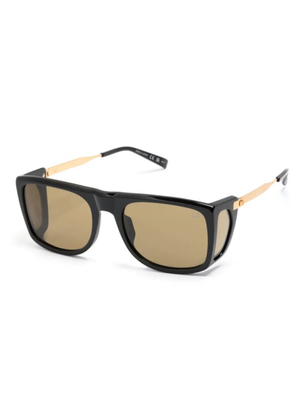 Dunhill Rollagas Spoiler zonnebril met vierkant montuur - Zwart