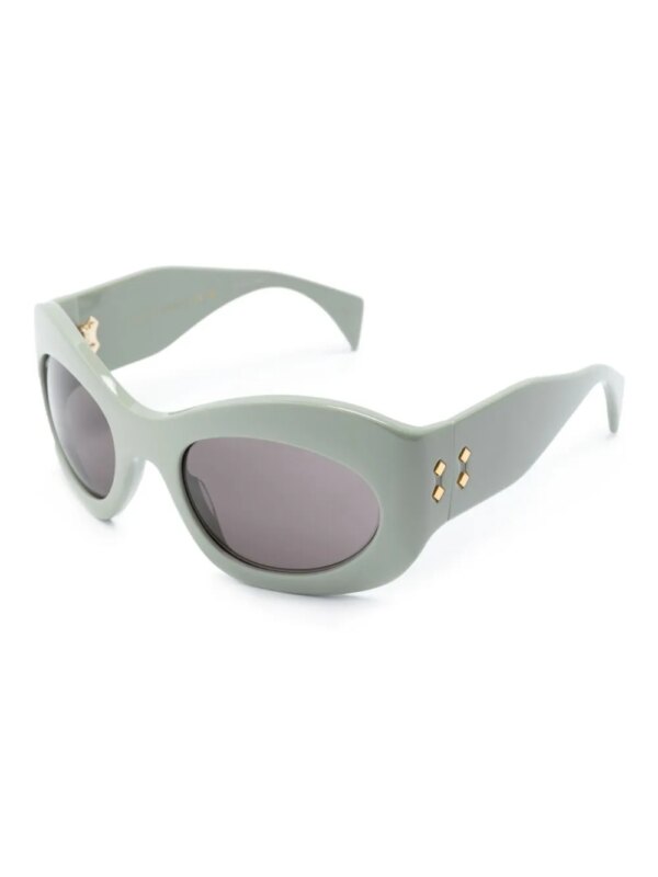 Gucci Eyewear Zonnebril met ovalen montuur - Groen