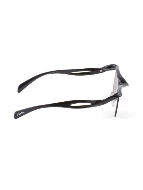 Prada Eyewear Runway zonnebril met geometrisch montuur - Bruin