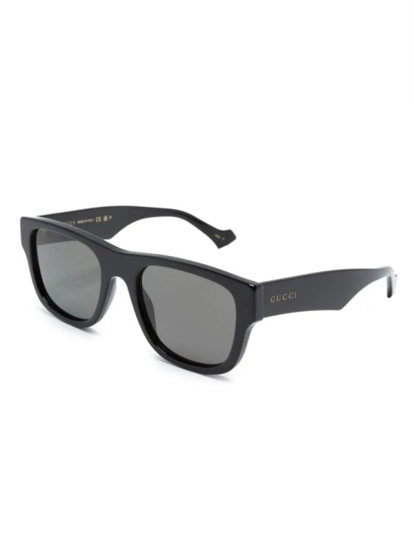 Gucci Eyewear Zonnebril met vierkant montuur - Zwart
