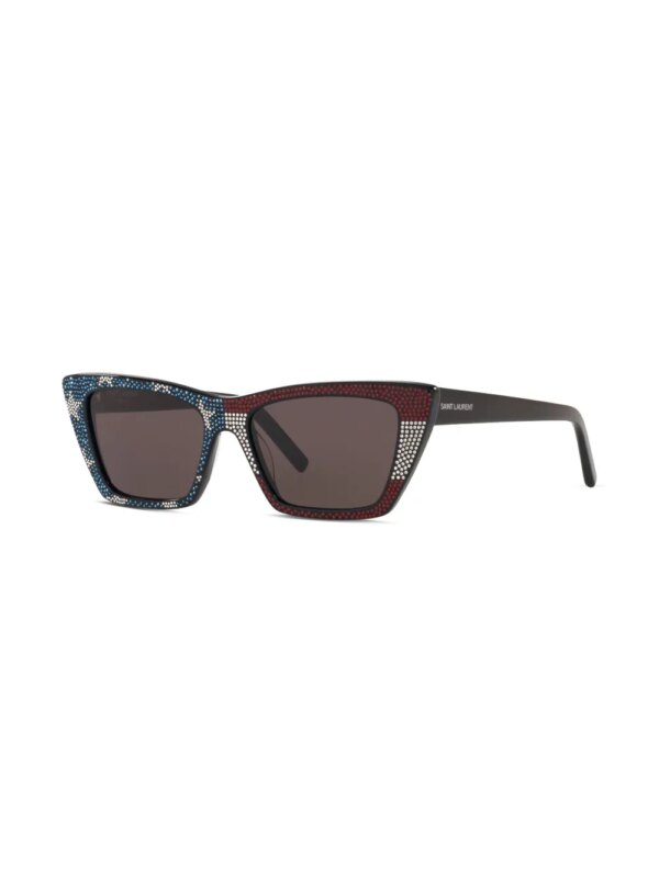 Saint Laurent Eyewear Zonnebril met cat-eye montuur - Blauw