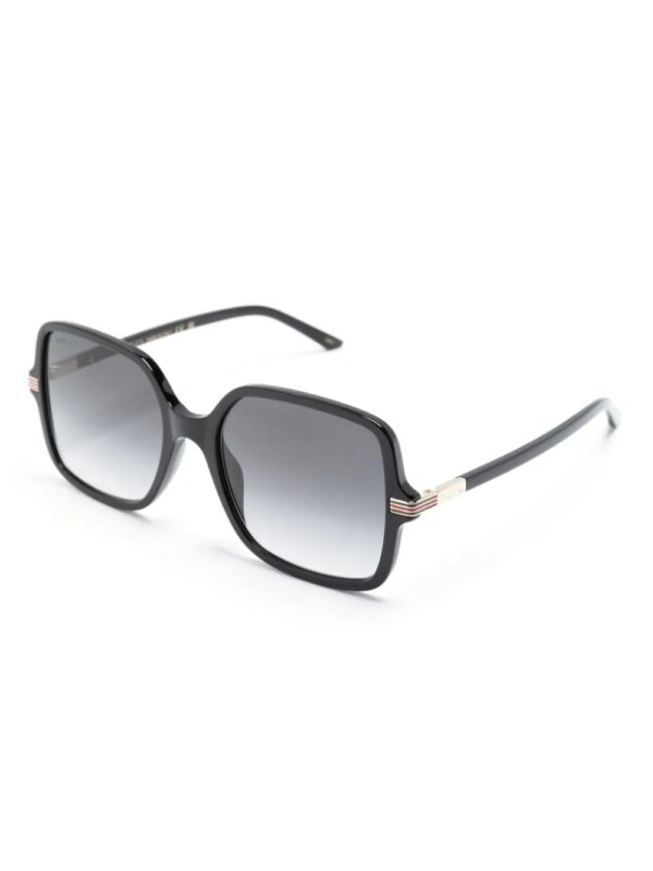 Gucci Eyewear Zonnebril met oversized montuur - Zwart