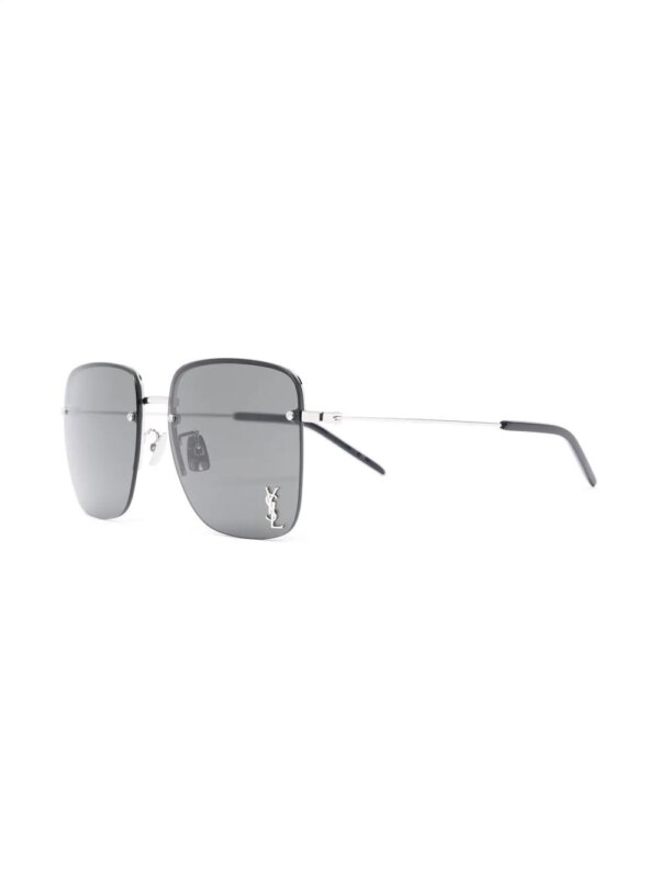 Saint Laurent Eyewear SL 312 M zonnebril met metalen montuur - Zilver