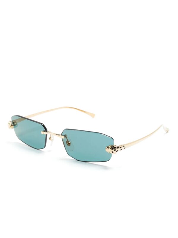 Cartier Eyewear Zonnebril met geometrisch montuur - Goud