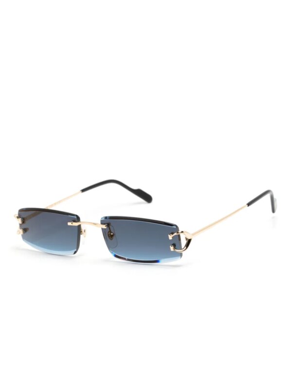 Cartier Eyewear Zonnebril met rechthoekig montuur - Goud