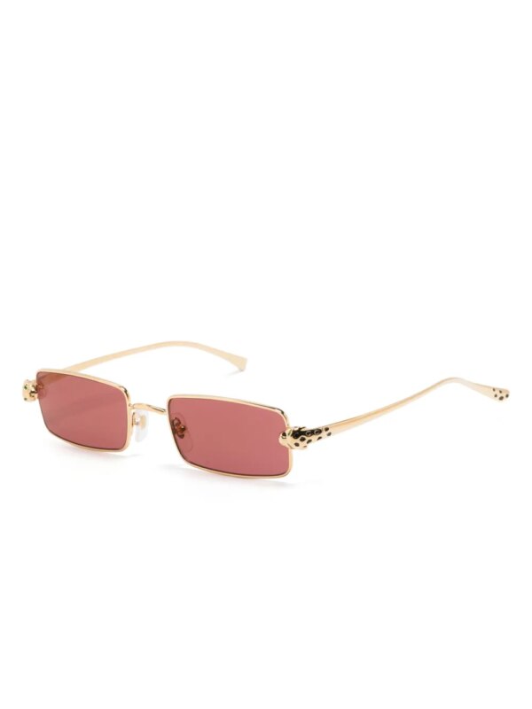 Cartier Eyewear Zonnebril met rechthoekig montuur - Goud