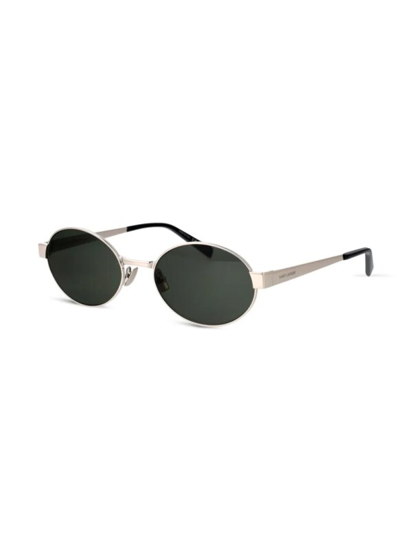Saint Laurent Eyewear Zonnebril met ovaal montuur - Zilver