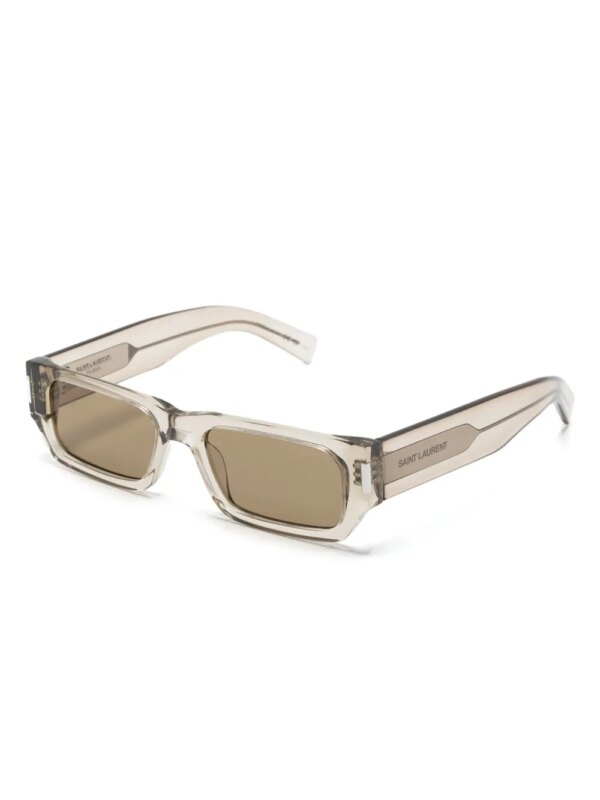 Saint Laurent Eyewear Zonnebril met rechthoekig montuur - Bruin