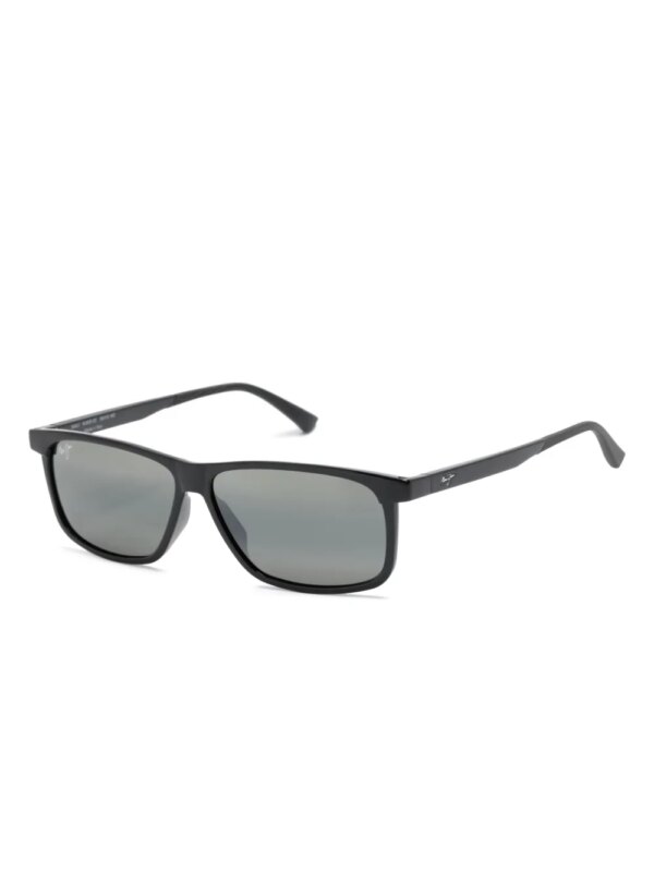 Maui Jim Pulama zonnebril met rechthoekig montuur - Zwart