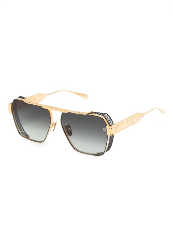 Balmain Eyewear Zonnebril met piloten montuur - Goud