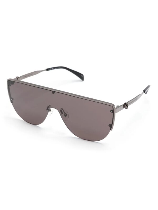 Alexander McQueen Eyewear Zonnebril met schild montuur - Zwart