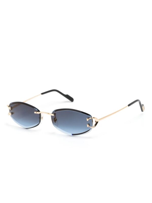Cartier Eyewear Zonnebril met ovalen montuur - Goud