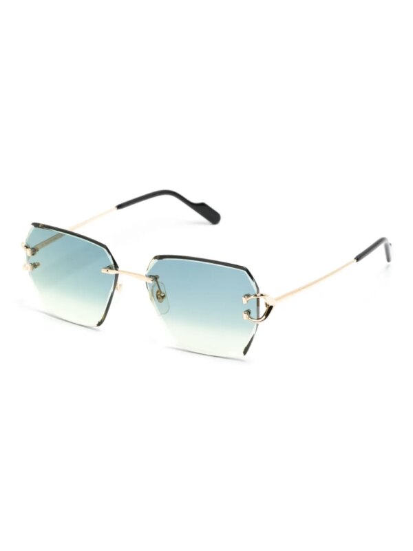 Cartier Eyewear Signature C de Cartier Precious zonnebril met geometrisch montuur - Blauw