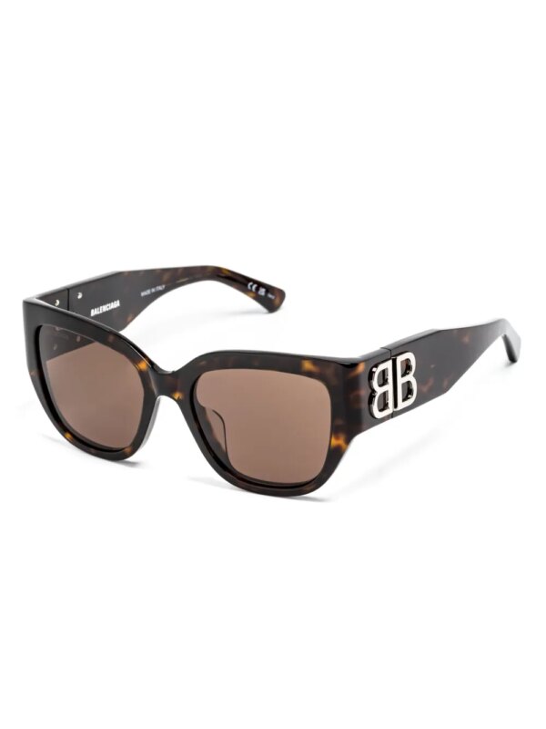 Balenciaga Eyewear Zonnebril met vierkant montuur - Bruin