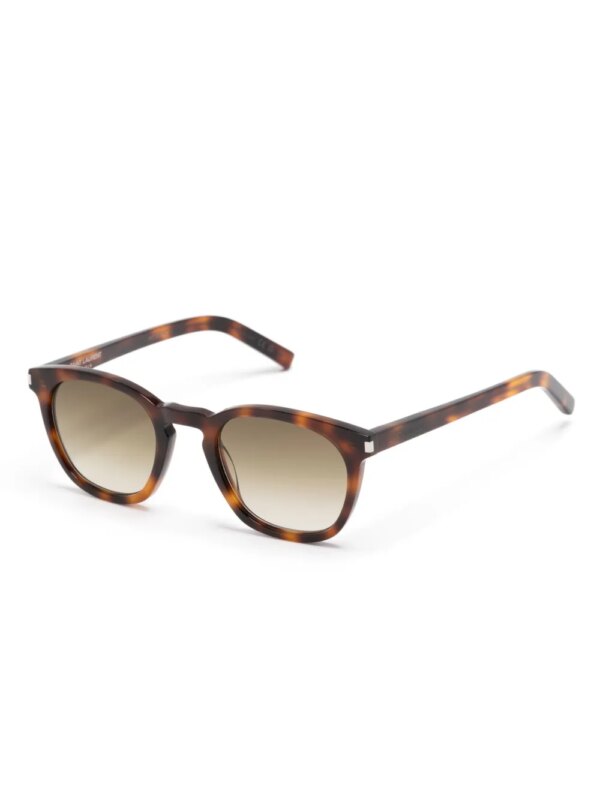 Saint Laurent Eyewear SL28 zonnebril met rond montuur - Bruin