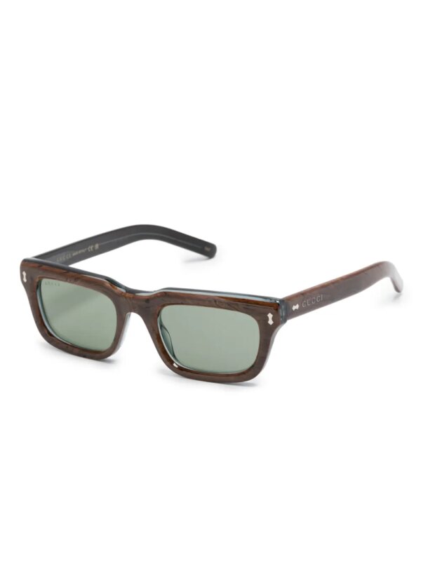 Gucci Eyewear Zonnebril met vierkant montuur - Bruin