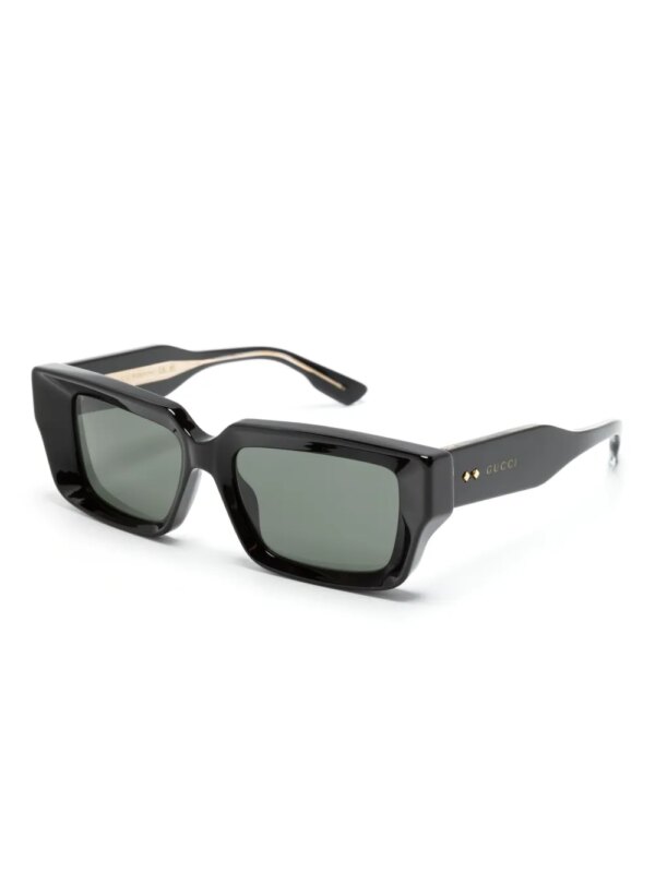 Gucci Eyewear Zonnebril met rechthoekig montuur - Zwart