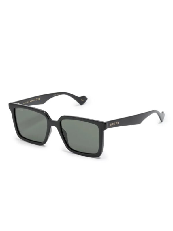Gucci Eyewear Zonnebril met vierkant montuur - Zwart