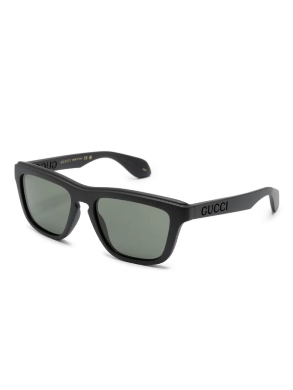 Gucci Eyewear Zonnebril met vierkant montuur en logo - Zwart