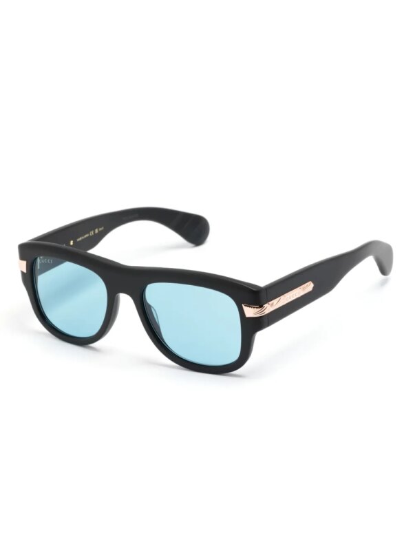 Gucci Eyewear Zonnebril met vierkant montuur - Zwart