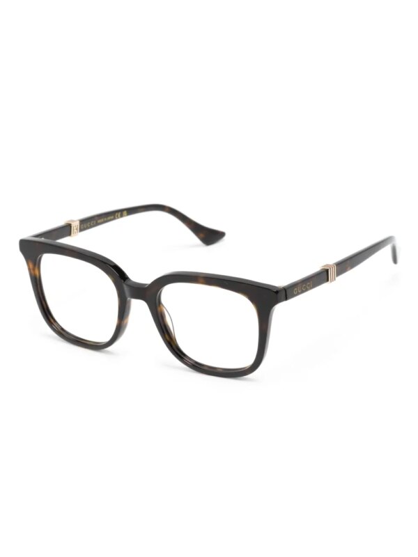 Gucci Eyewear Zonnebril met Web-streep - Bruin