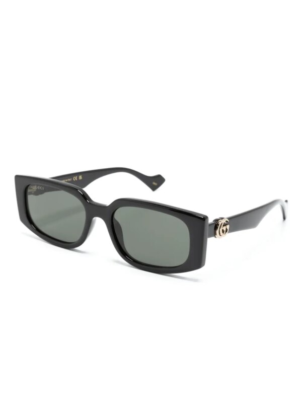 Gucci Eyewear Zonnebril met rechthoekig montuur - Zwart