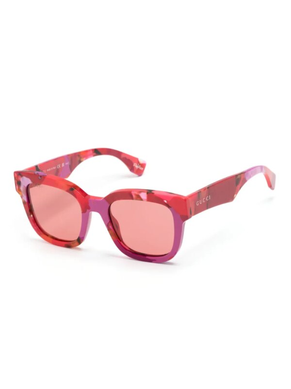 Gucci Eyewear Zonnebril met schildpadschild-design - Rood