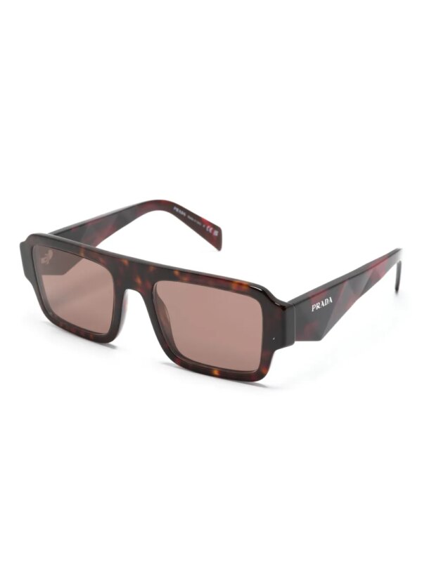 Prada Eyewear Zonnebril met vierkant montuur - Bruin