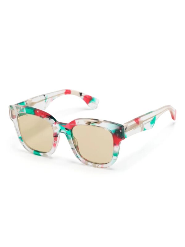 Gucci Eyewear Zonnebril met wayfarer montuur - Beige