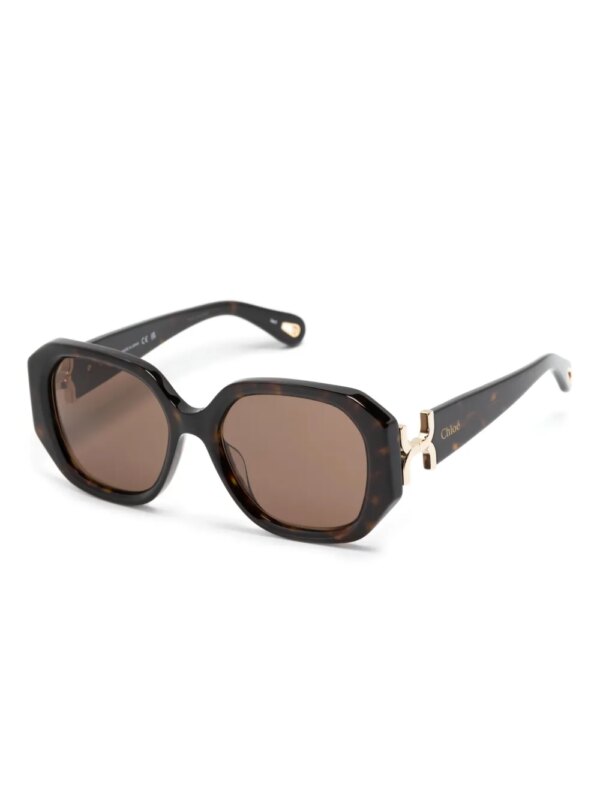 Chloé Eyewear Marcie zonnebril met vierkant montuur - Bruin