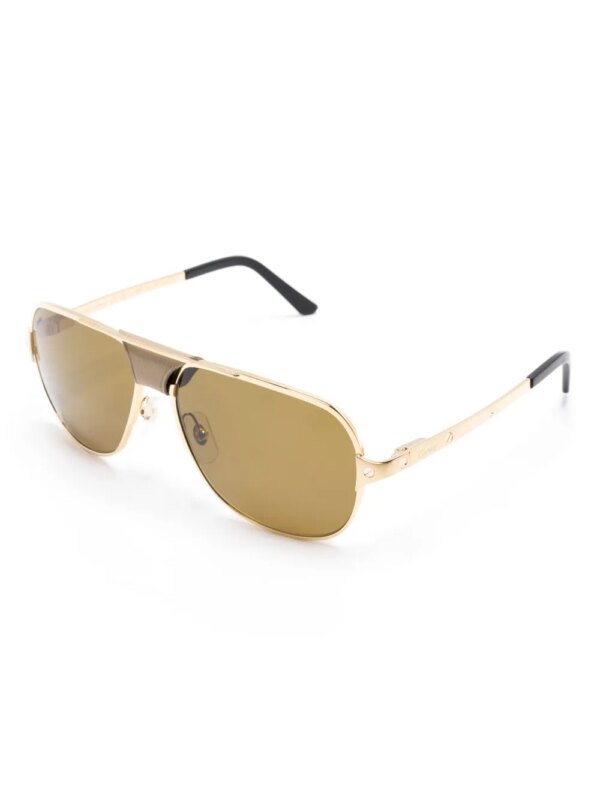 Cartier Eyewear Santos de Cartier zonnebril met piloten montuur - Goud