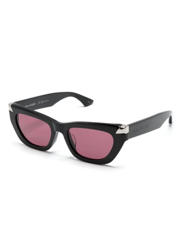 Alexander McQueen Eyewear Zonnebril met cat-eye montuur - Zwart