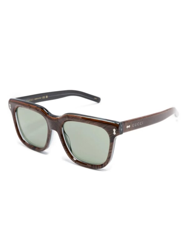 Gucci Eyewear Zonnebril met vierkant montuur - Blauw
