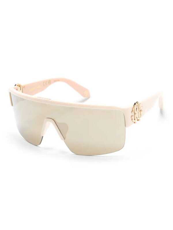 Roberto Cavalli Zonnebril met wikkelmontuur - Beige