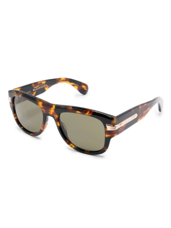 Gucci Eyewear Zonnebril met vierkant montuur - Bruin