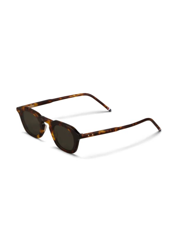 Thom Browne Eyewear Zonnebril met vierkant montuur - Bruin