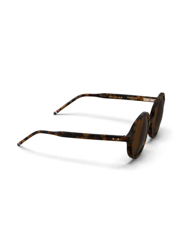 Thom Browne Eyewear Zonnebril met rond montuur - Bruin