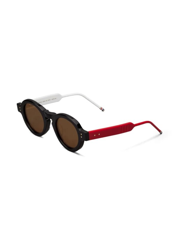 Thom Browne Eyewear Zonnebril met rond montuur - Blauw