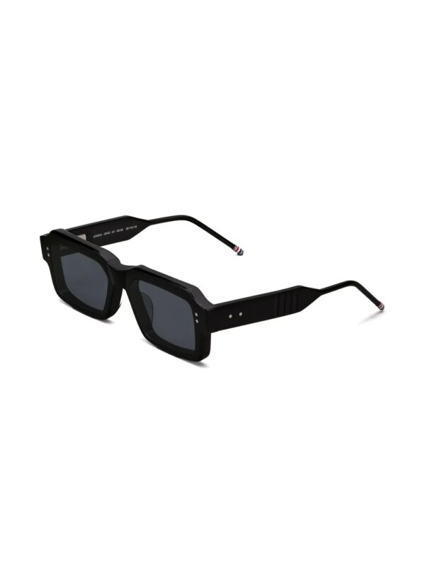 Thom Browne Eyewear Zonnebril met rechthoekig montuur - Zwart