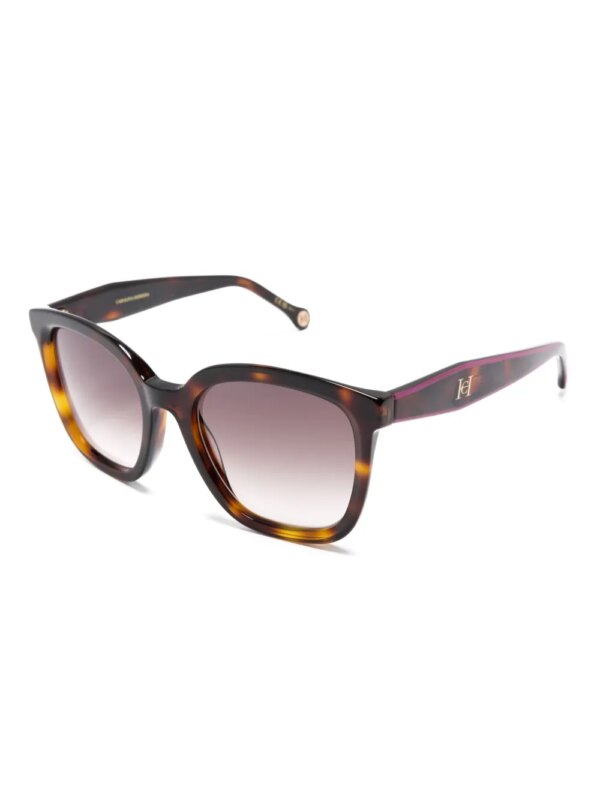 Carolina Herrera Zonnebril met wayfarer montuur - Roze
