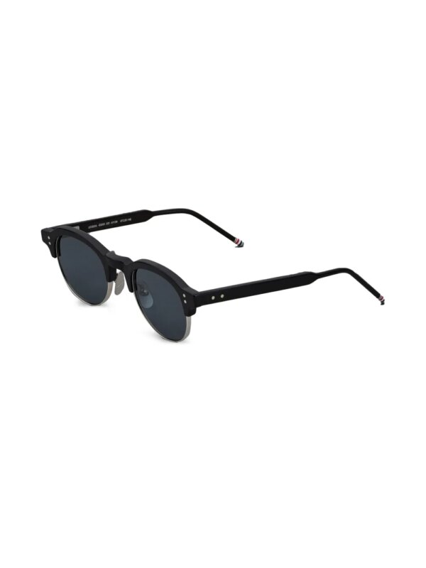 Thom Browne Eyewear Zonnebril met ovalen montuur - Zwart