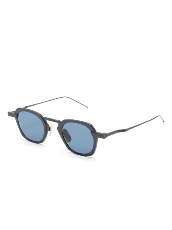 Thom Browne Eyewear Zonnebril met rond montuur - 004 BLACK/CHARCOAL