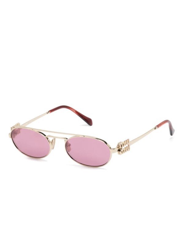 Miu Miu Eyewear Zonnebril met piloten montuur - Roze