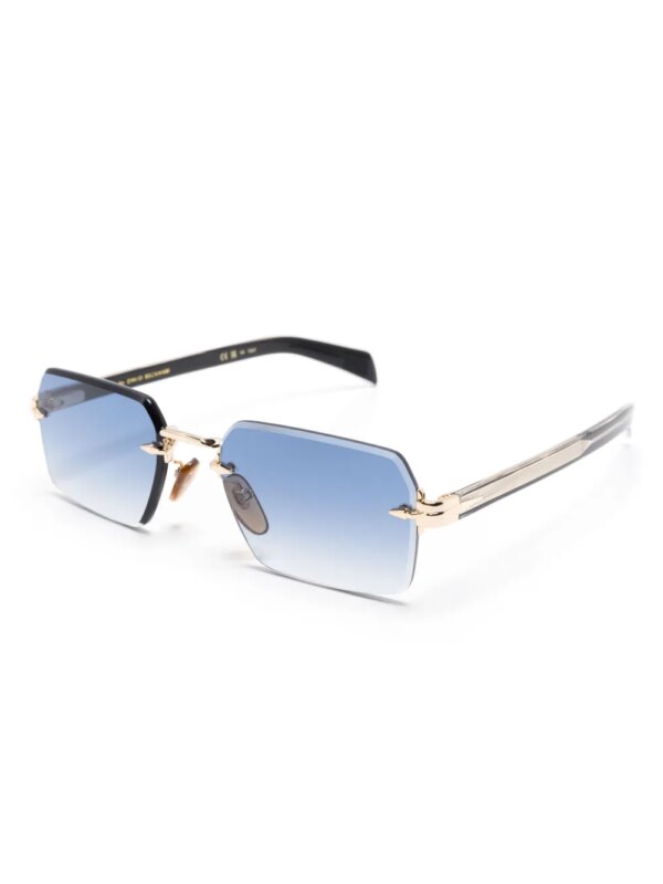 Eyewear by David Beckham DB 7109/S zonnebril met geometrisch montuur - Goud