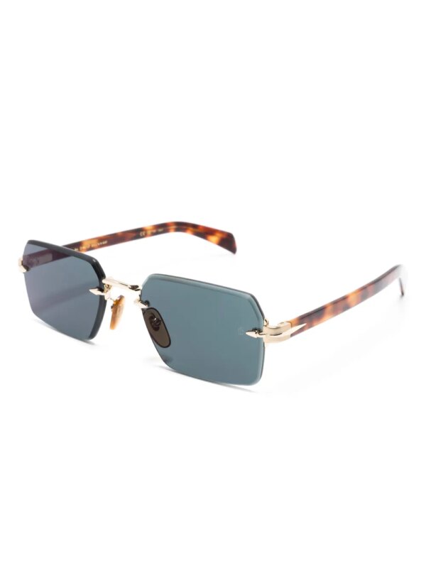 Eyewear by David Beckham Zonnebril met rechthoekig montuur - Bruin