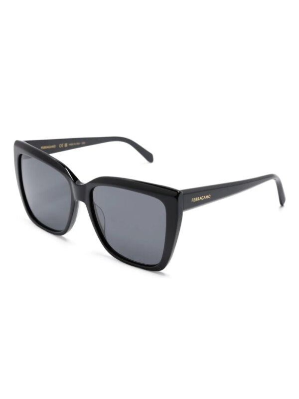 Ferragamo Eyewear Zonnebril met oversized montuur - Zwart