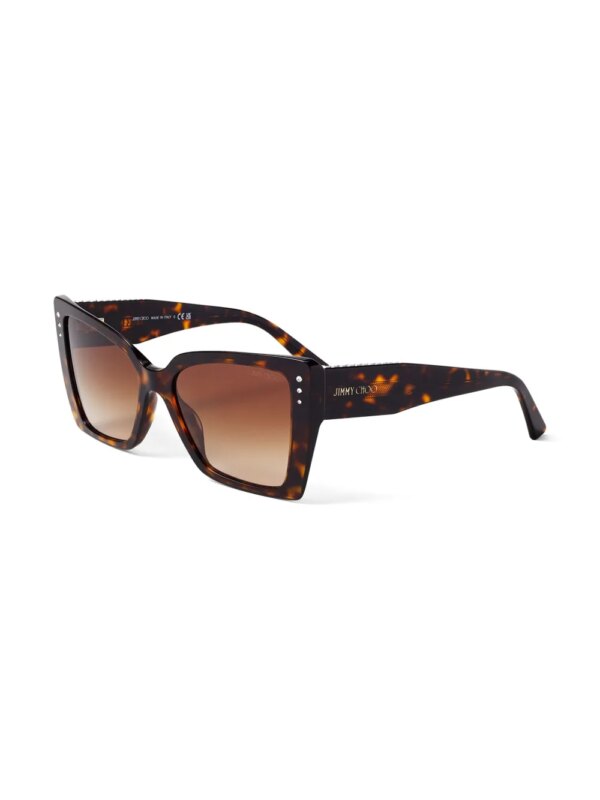 Jimmy Choo Eyewear Lorea zonnebril met cat-eye montuur - Bruin