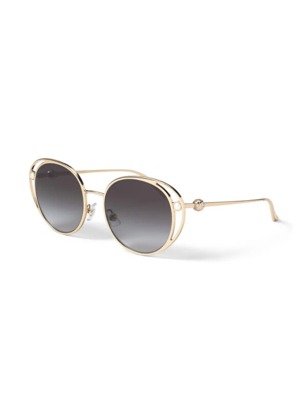 Jimmy Choo Eyewear Angela zonnebril met rond montuur - Goud