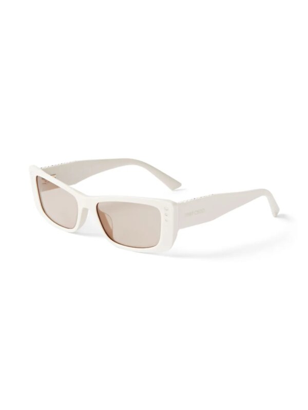 Jimmy Choo Eyewear Lexy zonnebril met rechthoekig montuur - Wit